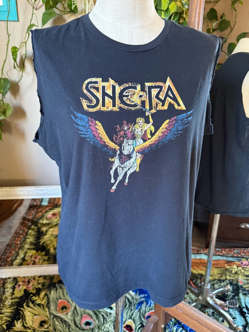 She-Ra Pegasus, Princess of Power Graphic Muscle Tee - Black, Women’s XXL